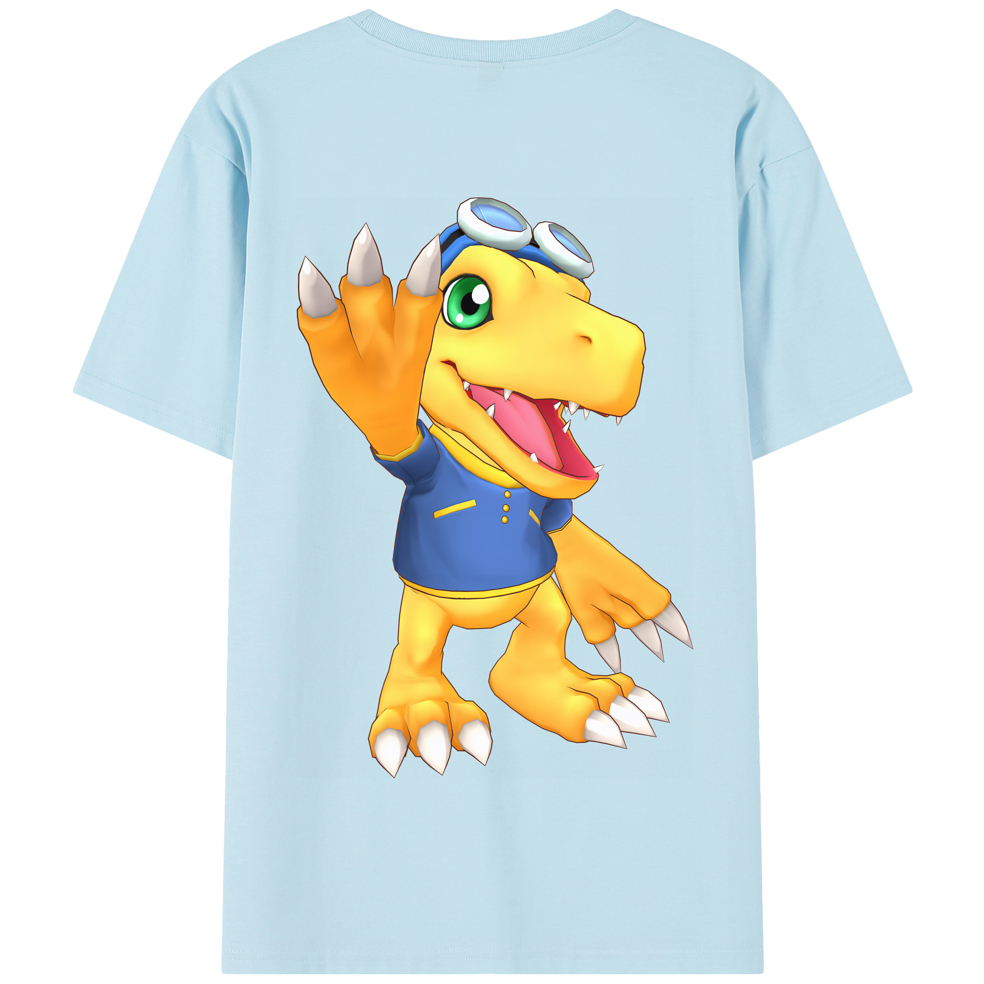 （画像用） Digimon デジタルモンスター/デジモン 綿100％半袖Tシャツ（背面プリント）